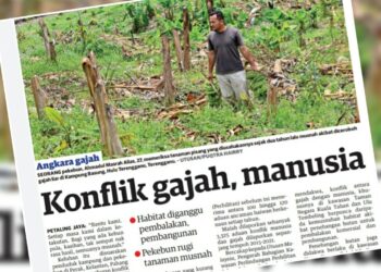 KERATAN laporan muka depan Utusan Malaysia.