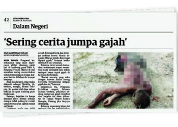 KERATAN akhbar Utusan Malaysia 28 Juali 2020.