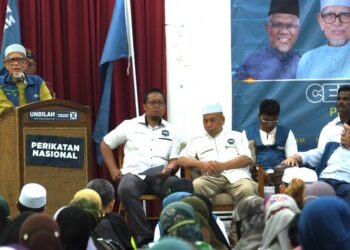 ABDUL Hadi Awang sewaktu berucap pada Ceramah Umum PRU15 di Port Dickson, Negeri Sembilan.