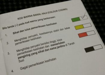 CONTOH laporan pemeriksaan kesihatan dalam buku rekod rawatan Tabung Haji yang perlu diserahkan bakal jemaah dengan surat tawaran. - Foto media sosial