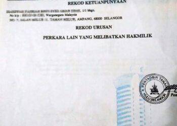 GERAN tanah milik penduduk Kampung Melayu Bukit Tarek, Ulu Yam, Selangor.