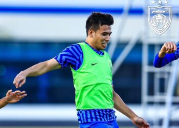 SAFAWI ketika menjalani latihan bersama JDT semalam