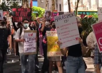 TANGKAP layar sebahagian individu dipercayai terlibat dalam himpunan di hadapan Sogo dan sekitar Dataran Merdeka di ibu negara Sabtu lalu.