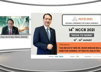 NOOR HISHAM Abdullah ketika berucap merasmikan Persidangan Penyelidikan Klinikal Kebangsaan (NCCR) ke-14 secara maya hari ini. – IHSAN KEMENTERIAN KESIHATAN