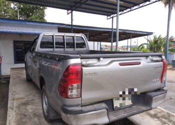KENDERAAN yang diubah suai dengan tangki tambahan untuk menyeleweng minyak diesel di sekitar Bukit Kayu Hitam, Kubang Pasu.