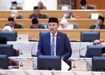 MOHD. Jafni ketika menjawab soalan pada Persidangan Dewan Undangan Negeri di Kota Iskandar, Johor, hari ini.