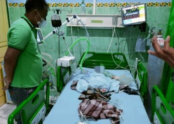 KEADAAN mangsa yang mula menunjukkan perkembangan baik di Hospital Daerah Tebo. -AGENSI