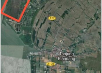 LOKASI cadangan aktiviti akuakultur kolam udang di dalam hutan payau bakau laut di Kampung Sungai Betul Bawah, Tanjung Piandang, Kerian. - UTUSAN