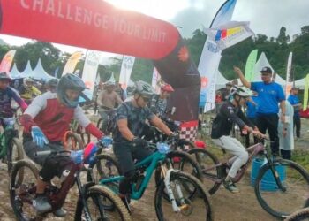 SERAMAI 250 peserta yang majoritinya dari luar Pulau Langkawi menyertai Kejohanan Langkawi Geopark Enduro Challenge 2022 di Kampung Dato’ Bakar, Kuah, Langkawi.