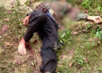 MAYAT yamg dipercayai pemilik dusun durian yang maut akibat tertembak diri sendiri