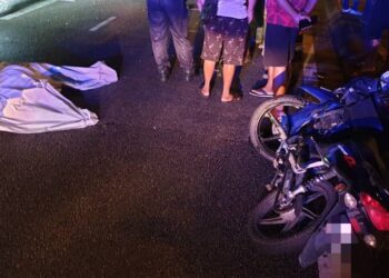 KEADAAN kemalangan membabitkan seorang penunggang motosikal warga asing di Jalan Batu Arang - Rawang, Gombak, Selangor semalam.