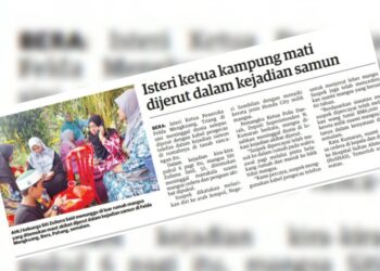 KERATAN laporan Utusan Malaysia.