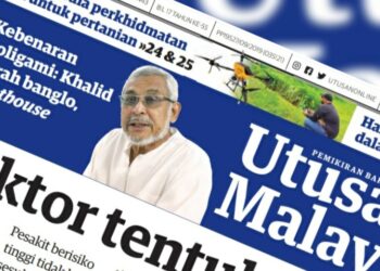 KERATAN laporan Utusan Malaysia hari ini.