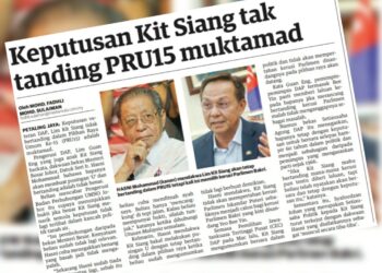 KERATAN laporan Utusan Malaysia hari ini.