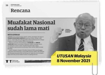 KERATAN akhbar 8 November 2021