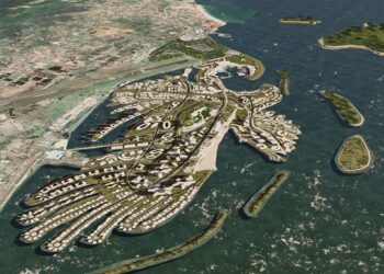 Lakaran artis projek Langkasuka di Langkawi yang akan dibangunkan oleh WBG dan BZI.