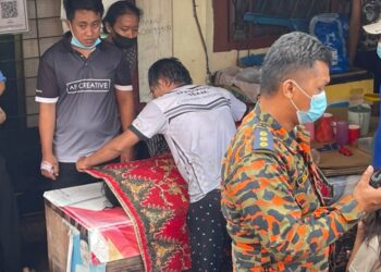 Mayat mangsa lemas ditemukan di Kampung Baru Hicom, Shah Alam, Selangor hari ini.