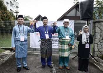 Parlimen Lembah Pantai bakal menyaksikan pertarungan empat penjuru Sabtu ini. Calon terlibat ialah (dari kiri) Fahmi Fadzil, Ramlan Askolani, Fauzi Abu Bakar dan Asmah Mohd. Razali. - UTUSAN/FAIZ ALIF AHMAD ZUBIR