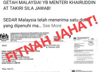 TANGKAP layar hantaran Facebook berhubung dakwaan penjualan serta pajakan hartanah milik LGM.