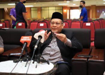 MOHD. Amar Nik Abdullah semasa dalam sidang akhabr selepas Majlis Sambutan Hari Hududullah Peringkat Negeri Kelantan Tahun 2022 di Kompleks Islam Darul Naim, Kota Bharu, Kelantan. - UTUSAN/KAMARUL BISMI KAMARUZAMAN