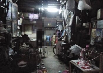 KEADAAN mekanik yang ditemukan mati menggantung diri di dalam bengkelnya di Bagan Serai semalam.