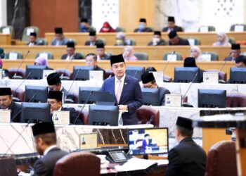 Onn Hafiz berucap pada sesi penggulungan Sidang Dewan Undangan Negeri (DUN) Johor di Kota Iskandar.