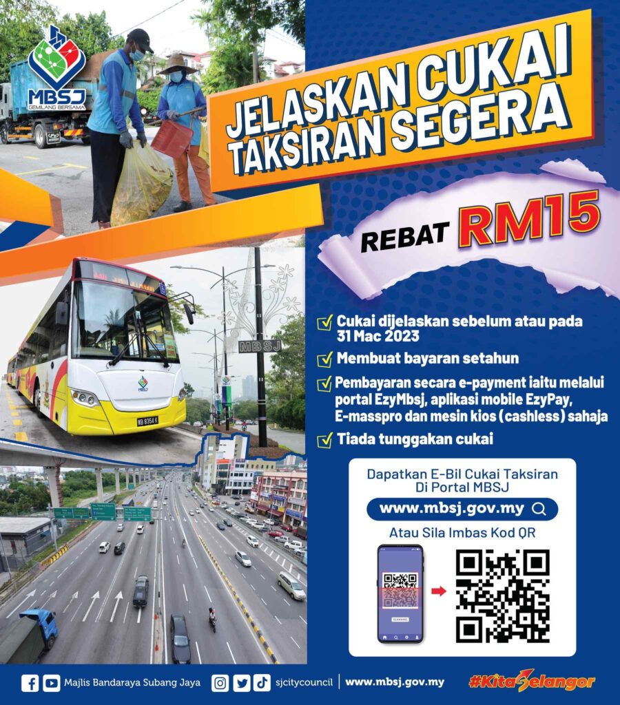 Tawaran rebat cukai MBSJ dilanjutkan sehingga 31 Mac 2 mbsj