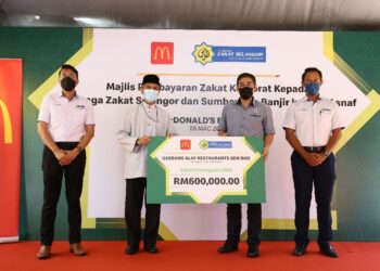 Majlis pembayaran zakat perniagaan oleh McDonald’s Malaysia kepada Lembaga Zakat Selangor.