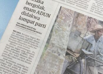 KERATAN akhbar Utusan Malaysia hari ini.