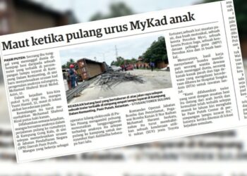 KERATAN laporan Utusan Malaysia semalam.