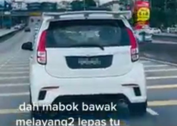 PERODUA Myvi dikesan polis selepas melakukan provokasi dan menghalang pemandu lain hingga tular dalam media sosial.