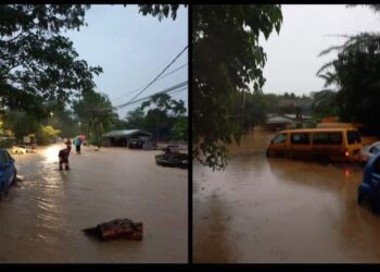 ANTARA lokasi yang berlaku banjir kilat setelah hujan lebat lebih dua jam pagi tadi di sekitar Johor Bahru, Johor.