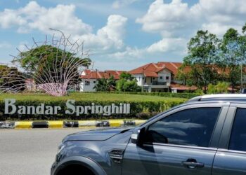 BANDAR Springhill di Port Dickson, Negeri Sembilan antara nama taman perumahan yang menggunakan bahasa Inggeris - UTUSAN/MOHD. SHAHJEHAN MAAMIN