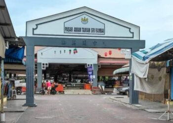 PASAR Awam Taman Sri Rambai di Bukit Mertajam menjadi pasar awam terbaharu di Pulau Pinang yang terpaksa ditutup selepas beberapa peniaga di situ didapati positif Covid-18. - MEDIA SOSIAL