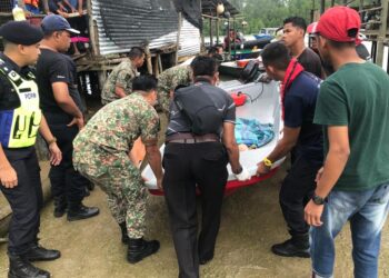 MAYAT pemancing jatuh bot ditemukan tersangkut pada pukat