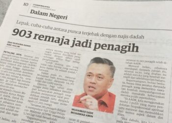 KERATAN akhbar 8 Disember lalu.