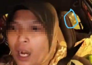 TANGKAP layar daripada video menunjukkan seorang wanita yang mendakwa melihat kemunculan hantu penanggal di Kampung Kuala Abang, Dungun, Terengganu, kelmarin.