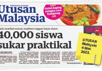 Laporan Utusan Malaysia, 4 Mac 2023.