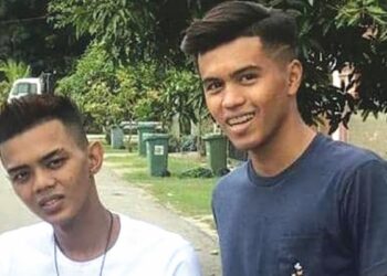 FAREEZ Hakimi Zulkifli (kiri) dan Muhammad Amirul Ahmad Sabri meninggal dunia selepas terlibat kemalangan di Kilometer 108.8 Lebuhraya Pantai Timur, dekat Kampung Cempaka di Temerloh, Pahang.