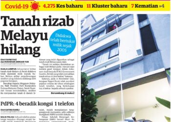 Laporan Mingguan Malaysia bertarikh 24 Januari 2021 mengenai Tanah Rizab Melayu yang ditukar milik.