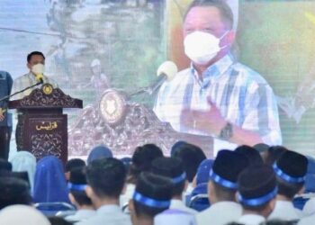 TUANKU Syed Faizuddin Putra Jamalullail merasmikan Majlis Penutupan Sambutan Bulan Kebangsaan Peringkat Jabatan Pendidikan Negeri Perlis 2022 hari ini. - FOTO/ASYRAF MUHAMMAD