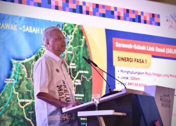 ISMAIL Sabri Yaakob ketika berucap di majlis penutupan Program Jelajah Aspirasi Malaysia edisi ke-7 Sarawak di Dataran Perayaan, Petrajaya Kuching. - PMO