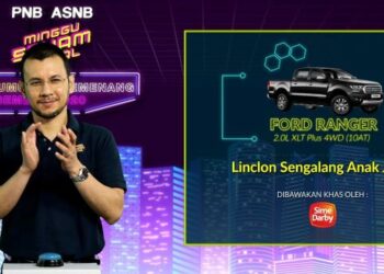 Ahmad Zulqarnain Onn meraikan pemenang hadiah utama peraduan Eh, Mana Kod? sempena Minggu Saham Digital semasa maya, baru-baru ini.