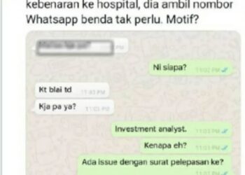 TANGKAP layar hantaran dimuat naik seorang wanita mendakwa dihubungi anggota polis yang tular dalam media sosial.