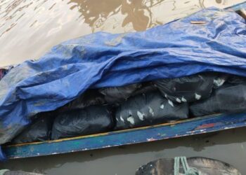 PPM merampas 200 kilogram daun ketum di dalam sebuah sampan di Pulau Ketam, Kuala Perlis, Perlis hari ini.