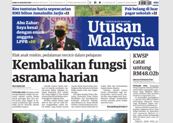 LAPORAN muka depan Utusan Malaysia mengenai saranan kembalikan fungsi asrama harian.