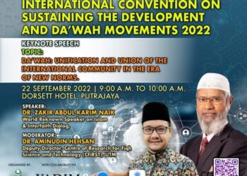 TANGKAP layar poster Konvensyen Antarabangsa Melestari Pembangunan Gerakan Dakwah 2022 anjuran Yadim di Putrajaya esok.