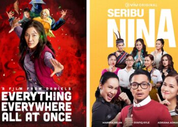 MALAYSIA mempunyai ramai pengarah dan penulis skrip berbakat untuk menghasilkan karya bagus seperti siri drama bertajuk Seribu Nina (kanan) yang mungkin pada masa depan boleh menandingi filem Everything Everywhere All at Once (kiri).