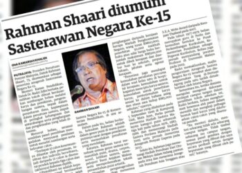 KERATAN laporan Utusan Malaysia.