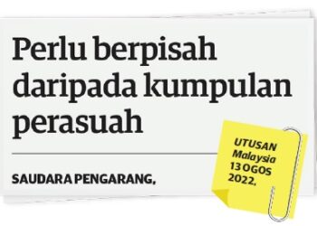 KERATAN akhbar Utusan Malaysia 13 Ogos 2022.